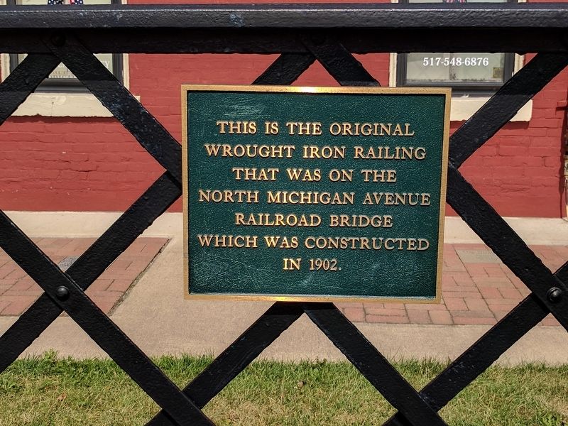 Plaque on Fence Near the Depot. Click for full size. Plaque on Fence Near the Depot image. Click for full size.