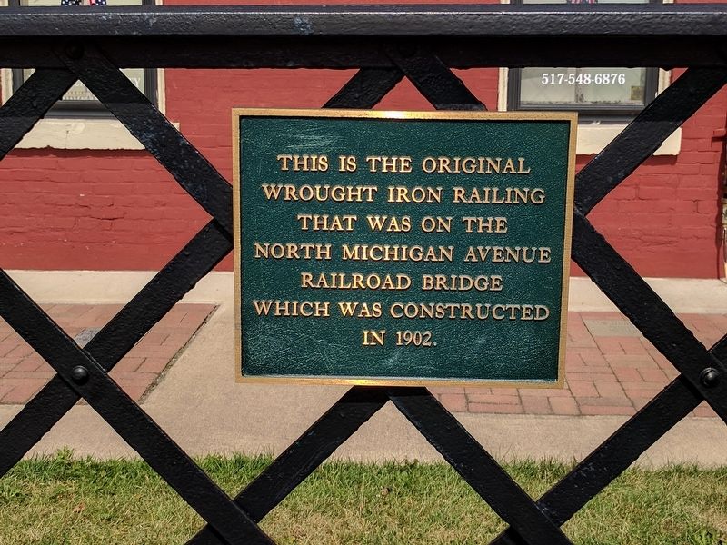 Plaque on Fence Near the Depot image. Click for full size.