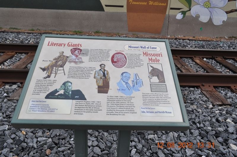 Literary Giants/Missouri Mule Marker. Click for full size. Literary Giants/Missouri Mule Marker image. Click for full size.