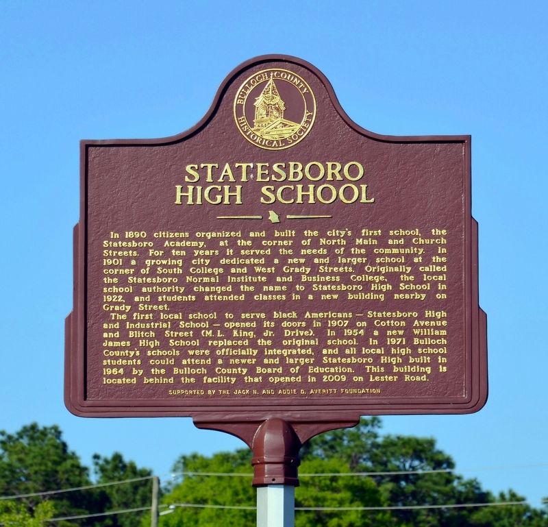Statesboro High School Marker image. Click for full size.