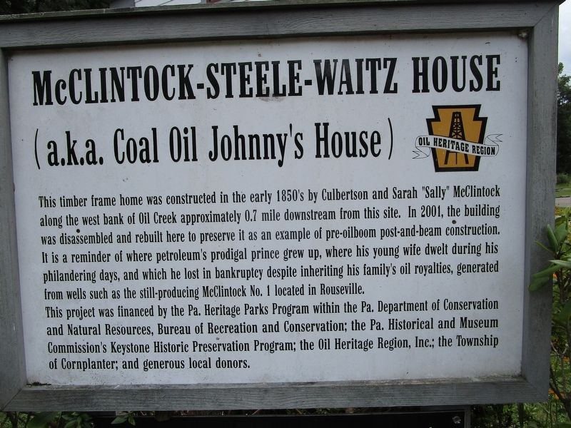 McClintock-Steele-Waitz House Marker image. Click for full size.