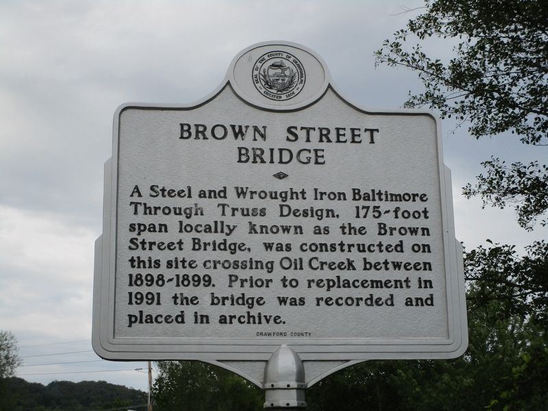 Brown Street Bridge Marker image. Click for full size.