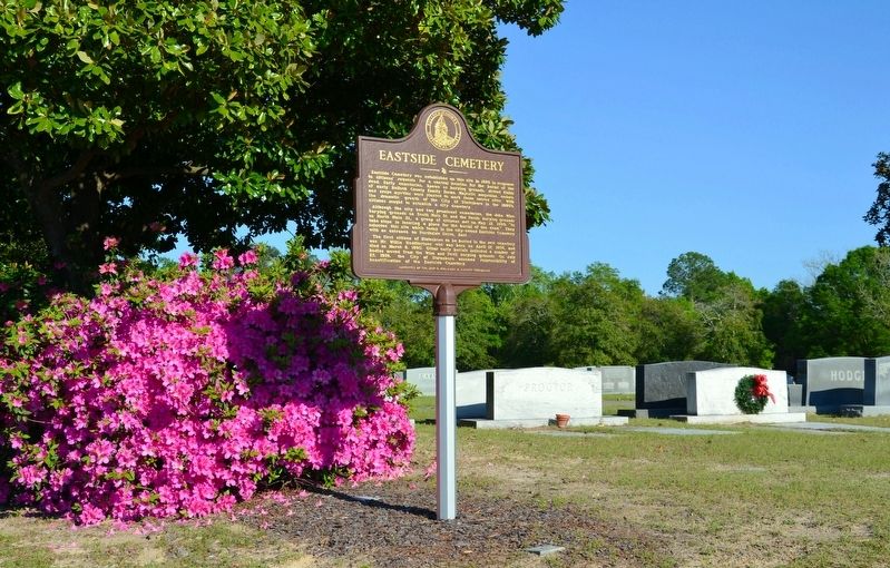 Eastside Cemetery Marker. Click for full size. Eastside Cemetery Marker image. Click for full size.