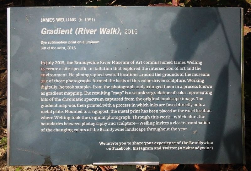 <i>Gradient (River Walk)</i>, 2015 Marker. Click for full size. <i>Gradient (River Walk)</i>, 2015 Marker image. Click for full size.