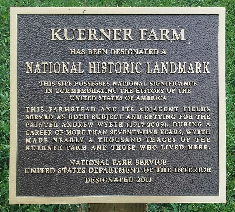 Kuerner Farm NHL Marker. Click for full size. Kuerner Farm NHL Marker image. Click for full size.
