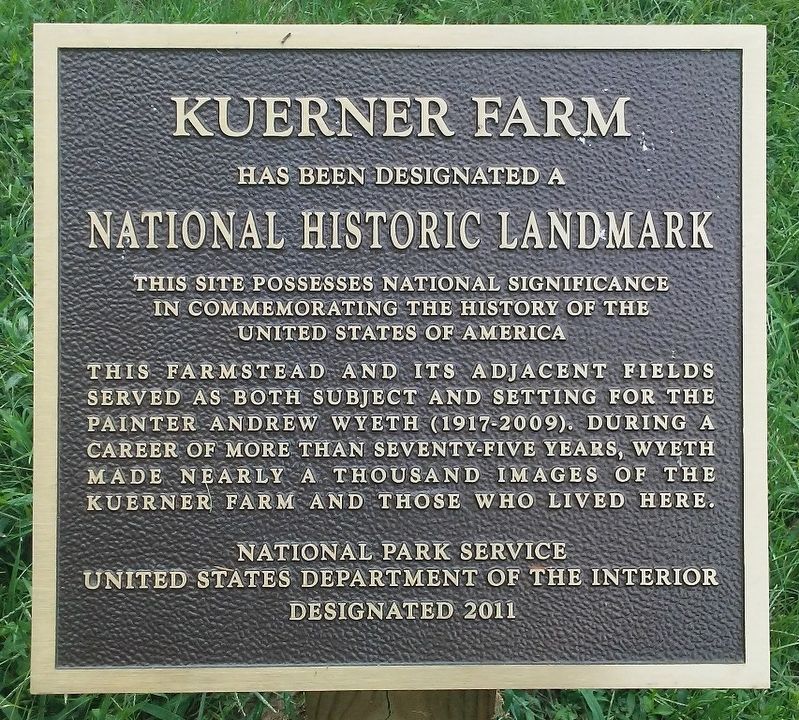 Kuerner Farm NHL Marker image. Click for full size.
