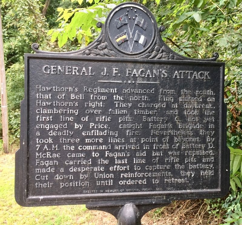 General J.F. Fagan's Attack Marker image. Click for full size.