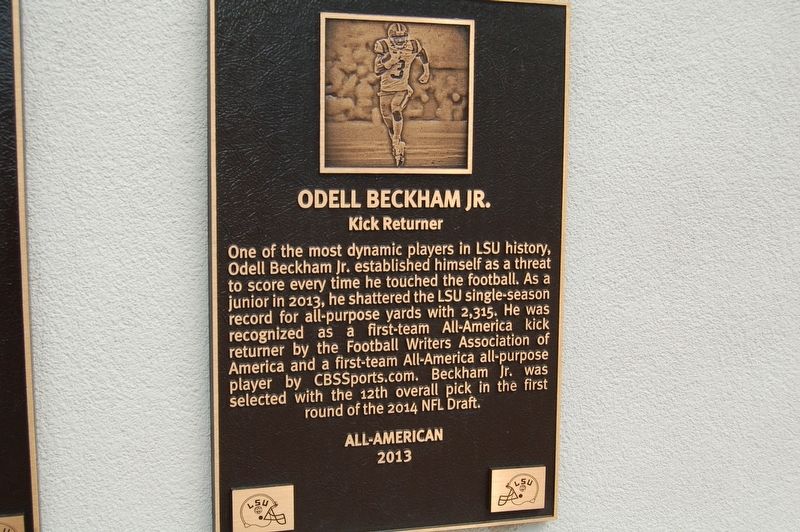 Odell Beckham, Jr. Marker. Click for full size. Odell Beckham, Jr. Marker image. Click for full size.