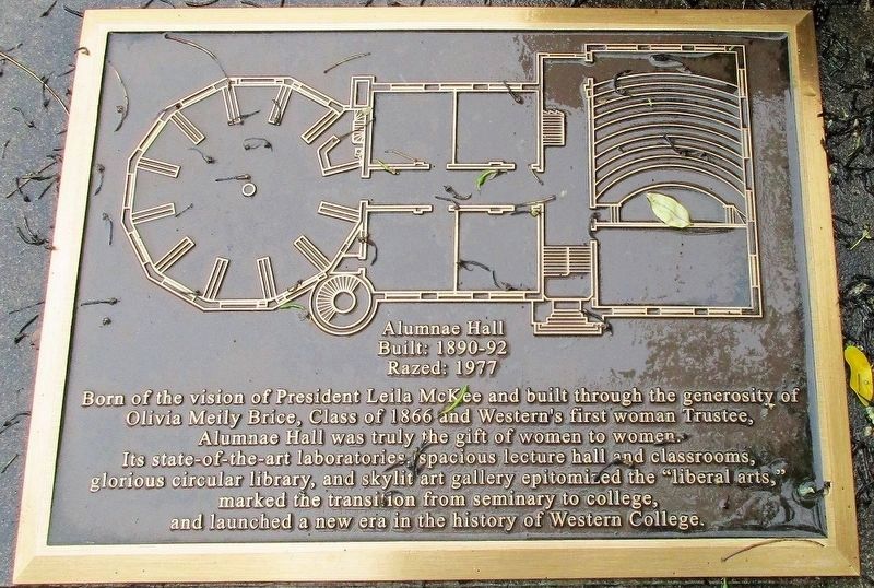 Alumnae Hall Marker. Click for full size. Alumnae Hall Marker image. Click for full size.