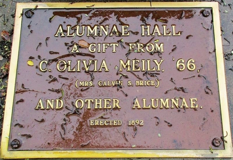 Alumnae Hall Marker. Click for full size. Alumnae Hall Marker image. Click for full size.