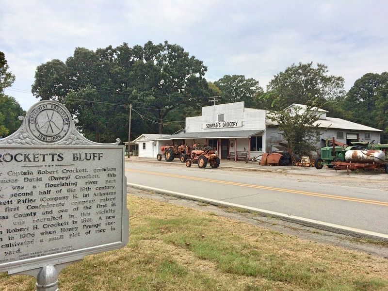 Marker near the former Schwab's Grocery (closed in 1985). image. Click for full size.