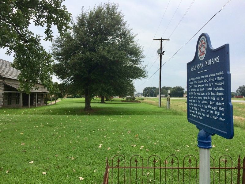 View of marker looking west on US-165 (AR-54). image. Click for full size.