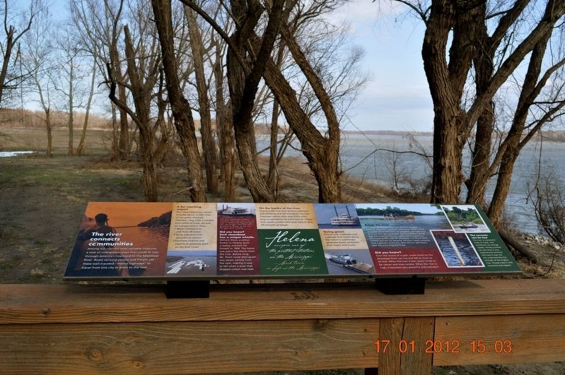 The River Connects communities Marker image. Click for full size.