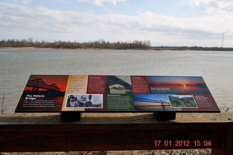 The Helena Bridge Marker. Click for full size. The Helena Bridge Marker image. Click for full size.