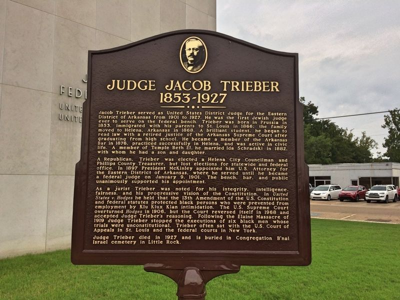 Judge Jacob Trieber Marker image. Click for full size.