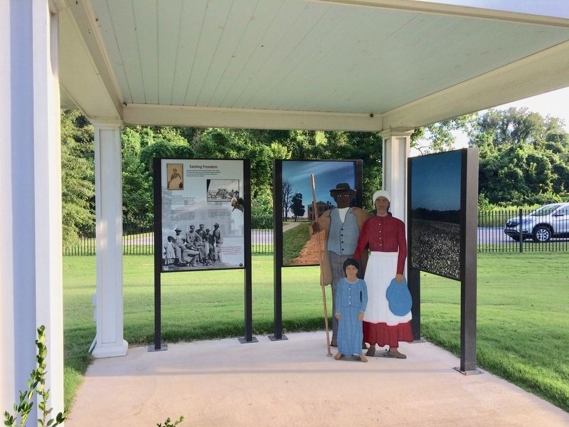 Seizing Freedom Marker as part of a display in Freedom Park. image. Click for full size.