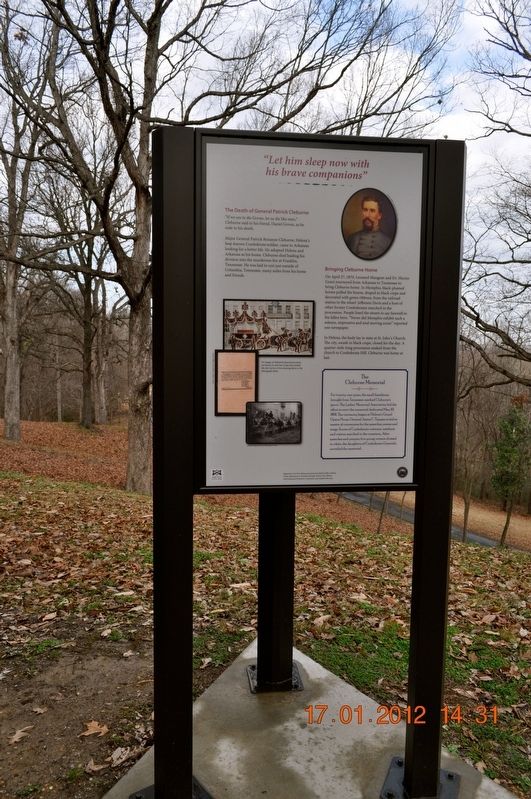 “Let him sleep now with his brave companions” Marker. Click for full size. “Let him sleep now with his brave companions” Marker image. Click for full size.