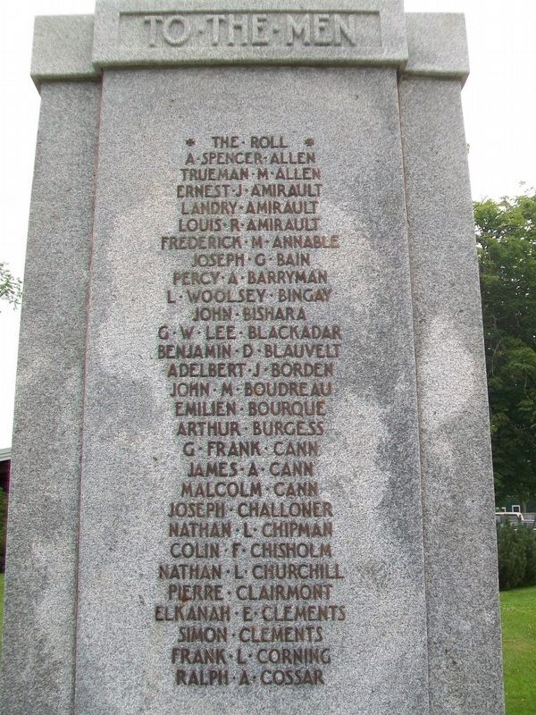 War Memorial WWI Honored Dead image. Click for full size.