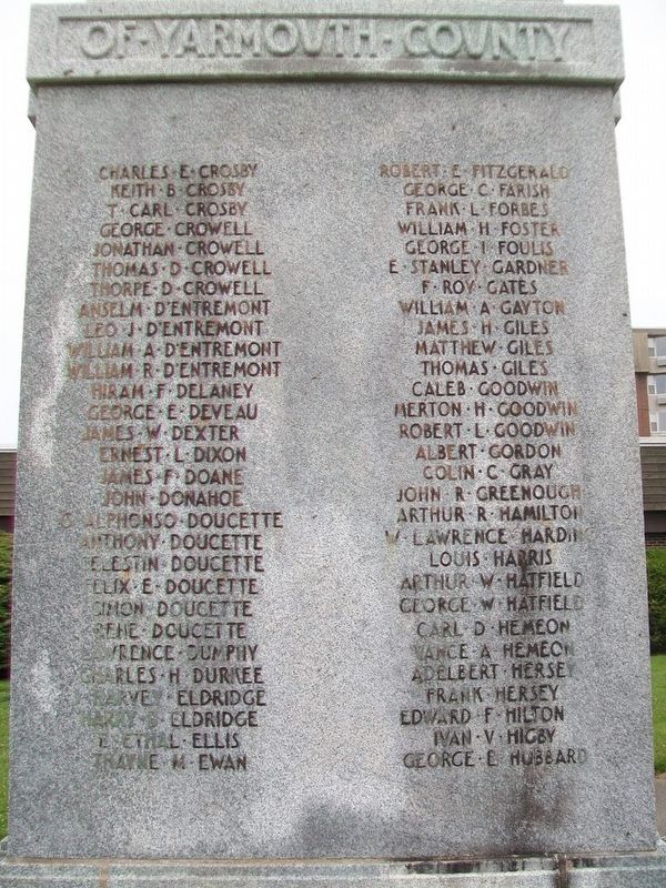War Memorial WWI Honored Dead image. Click for full size.