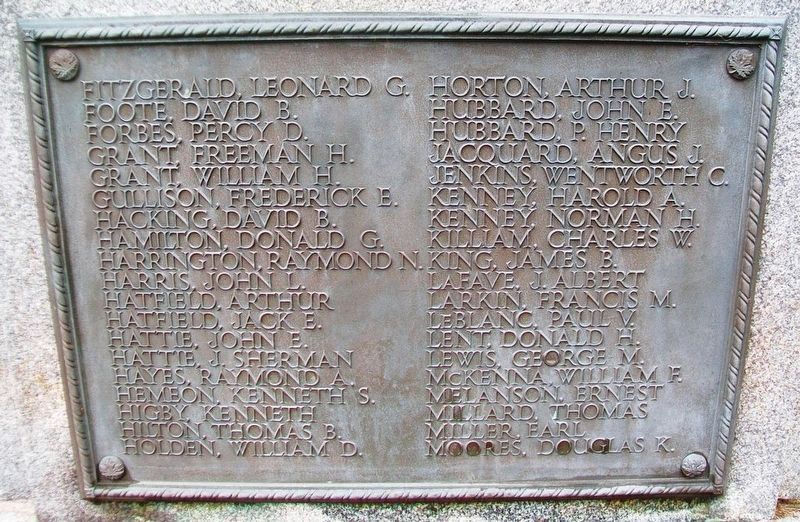War Memorial WWII Honored Dead image. Click for full size.