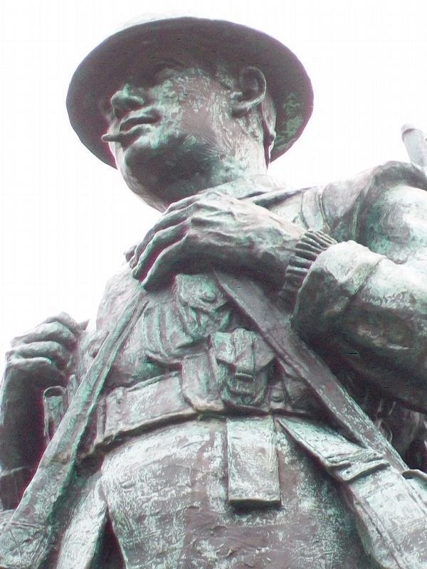 War Memorial Statue Detail image. Click for full size.