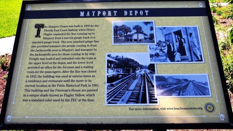 Mayport Depot Marker image. Click for full size.