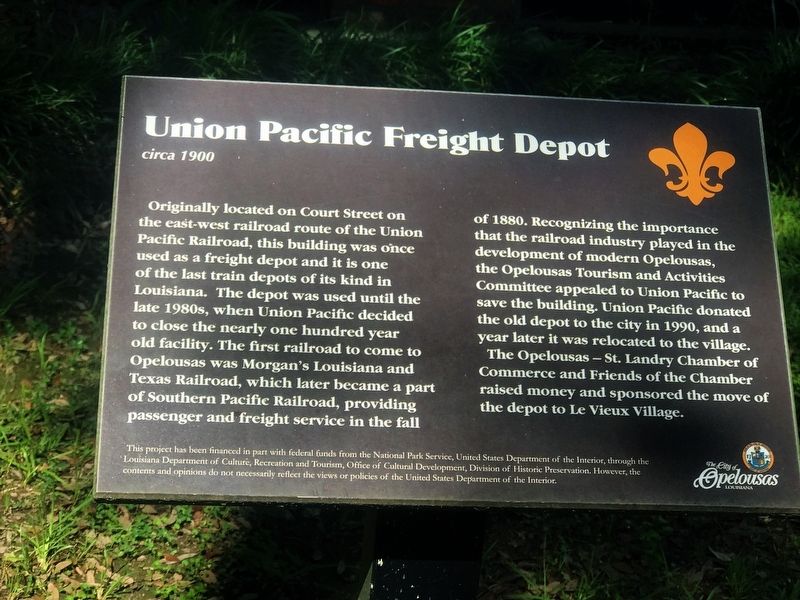 Union Pacific Freight Depot Marker. Click for full size. Union Pacific Freight Depot Marker image. Click for full size.