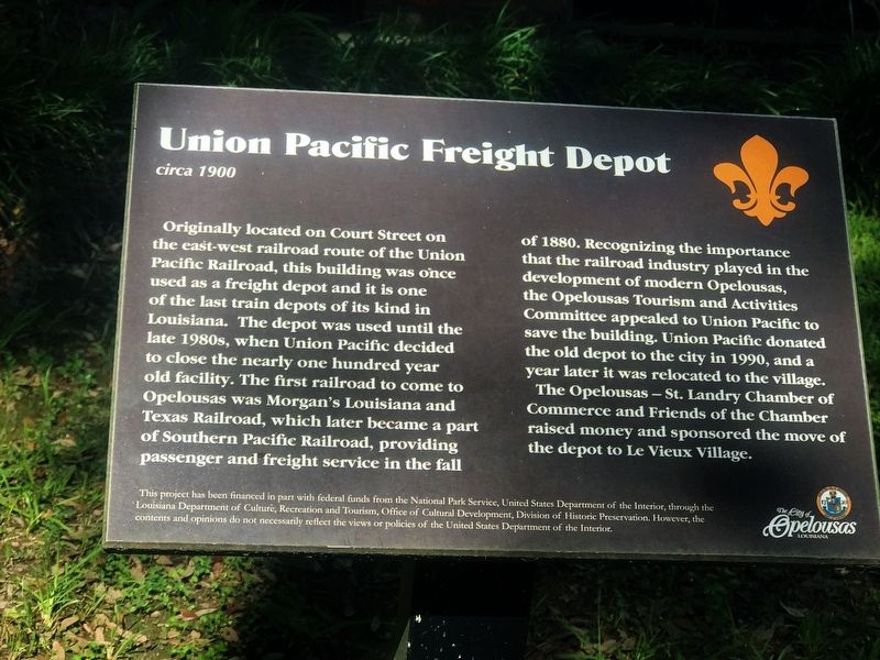Union Pacific Freight Depot Marker image. Click for full size.