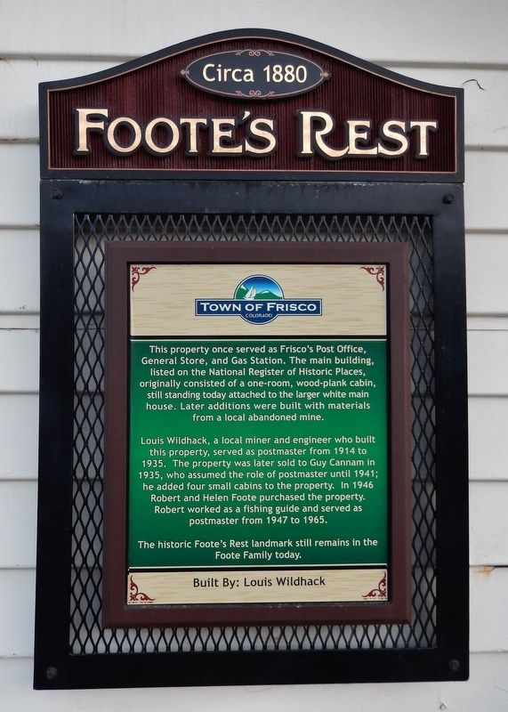 Foote's Rest Marker. Click for full size. Foote's Rest Marker image. Click for full size.