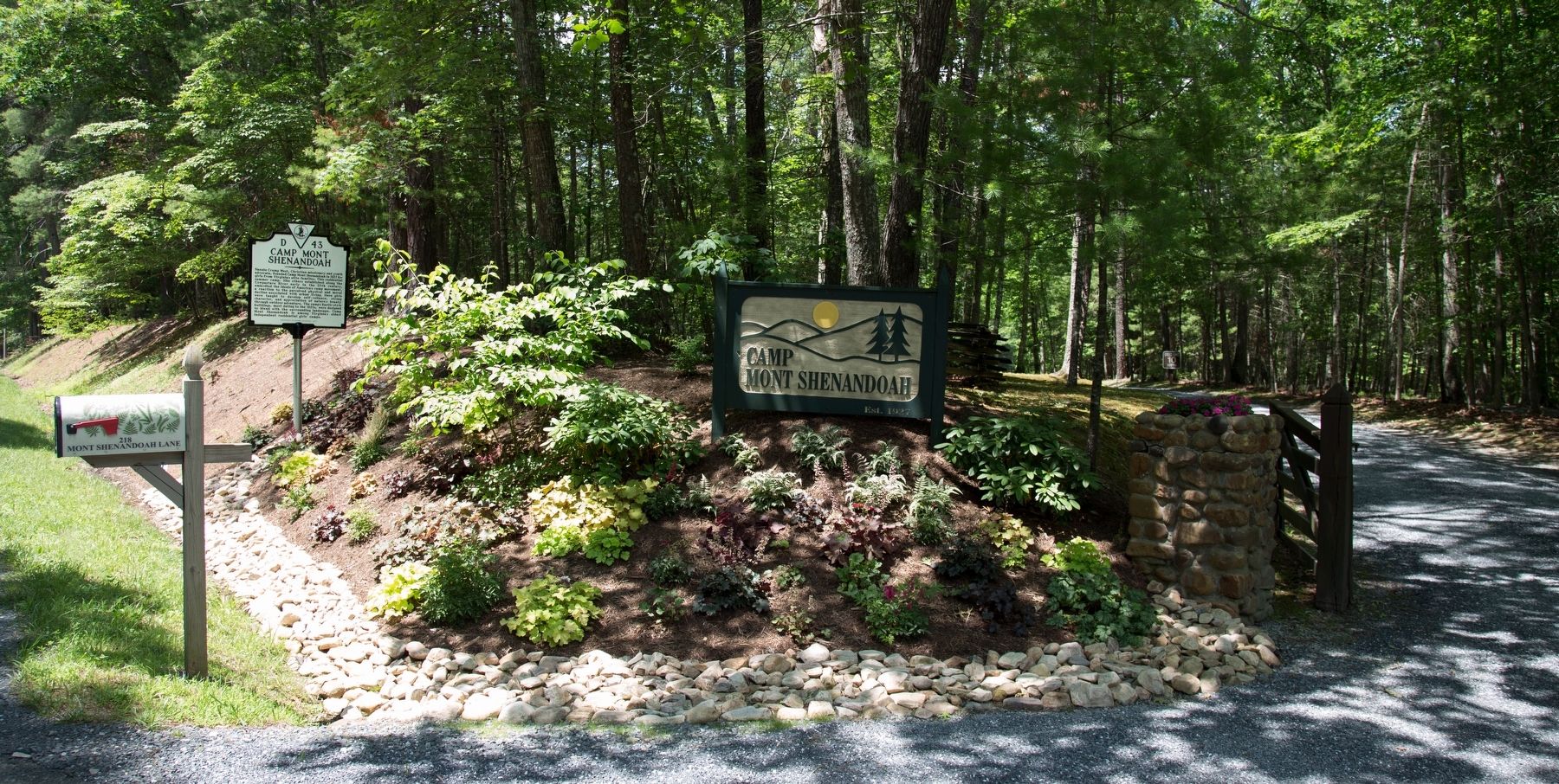 Camp Mont Shenandoah Marker. Click for full size. Camp Mont Shenandoah Marker image. Click for full size.