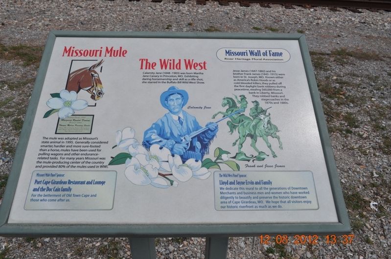 Missouri Mule, The Wild West Marker image. Click for full size.