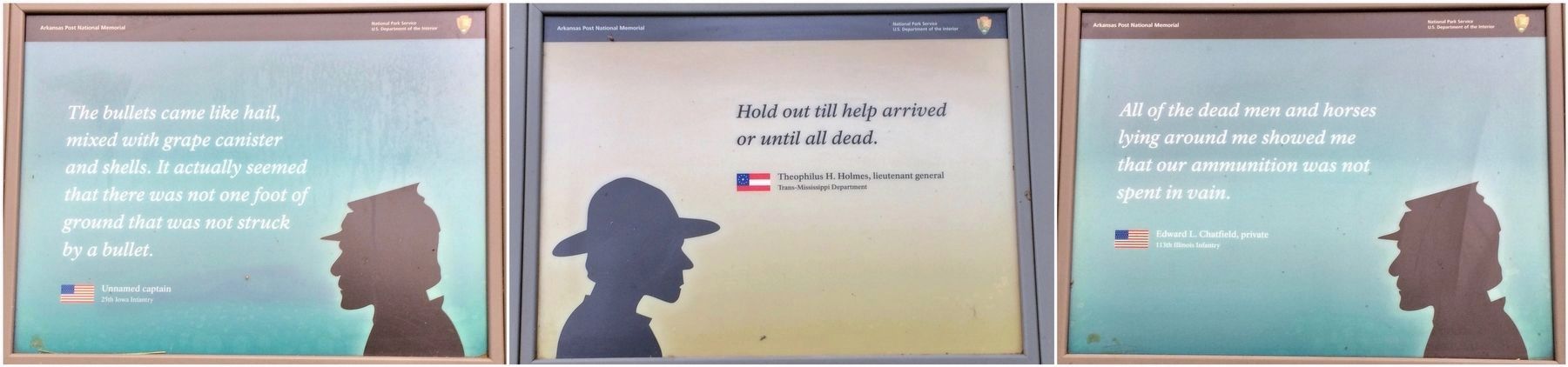 Quotes from Union & Confederate soldiers at Battle of Arkansas Post.. Click for full size. Quotes from Union & Confederate soldiers at Battle of Arkansas Post. image. Click for full size.