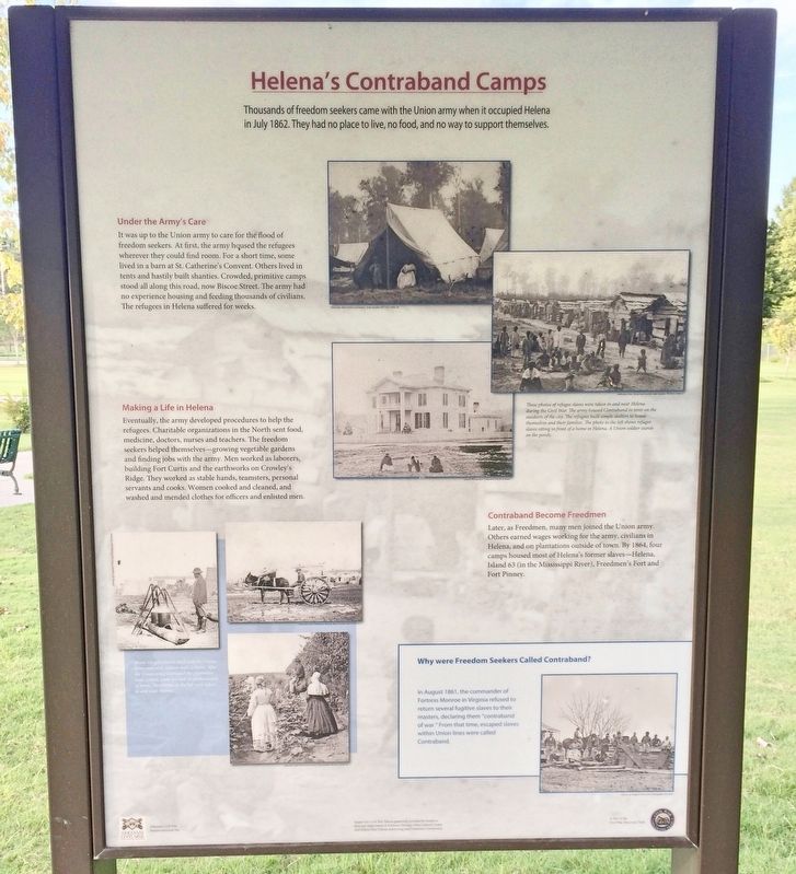 Helena's Contraband Camps Marker image. Click for full size.