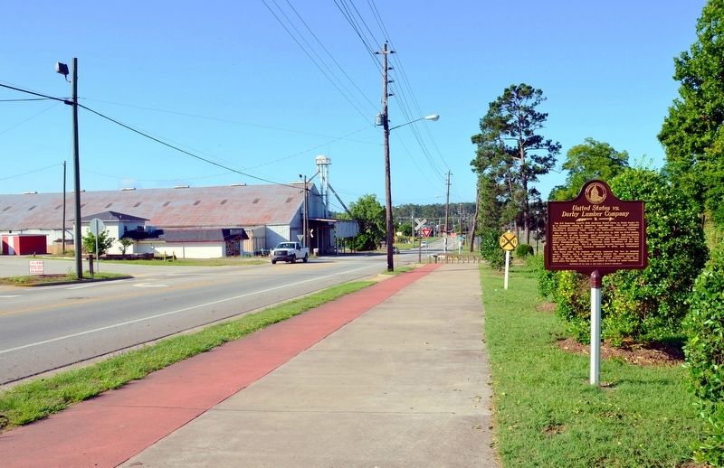 United States vs. Darby Lumber Company Marker. Click for full size. United States vs. Darby Lumber Company Marker image. Click for full size.