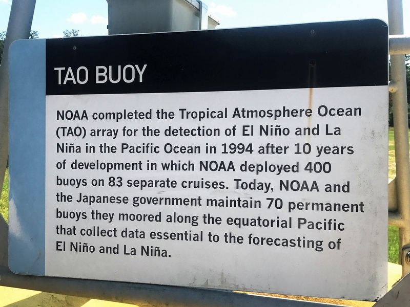 TAO Buoy Marker. Click for full size. TAO Buoy Marker image. Click for full size.