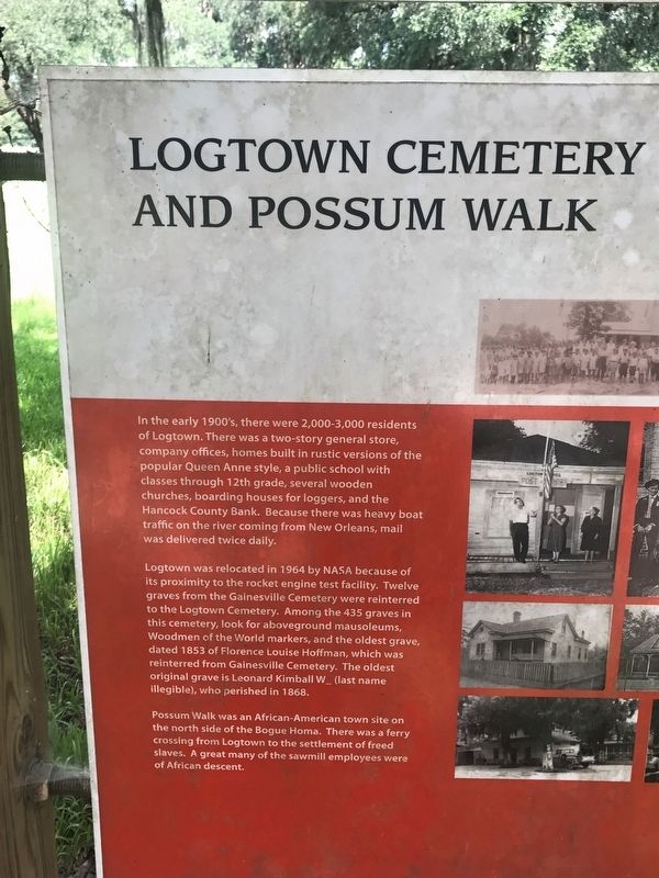 Logtown Cemetery and Possum Walk Marker image. Click for full size.