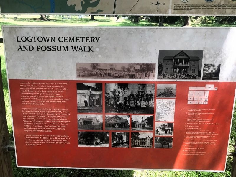 Logtown Cemetery and Possum Walk Marker image. Click for full size.