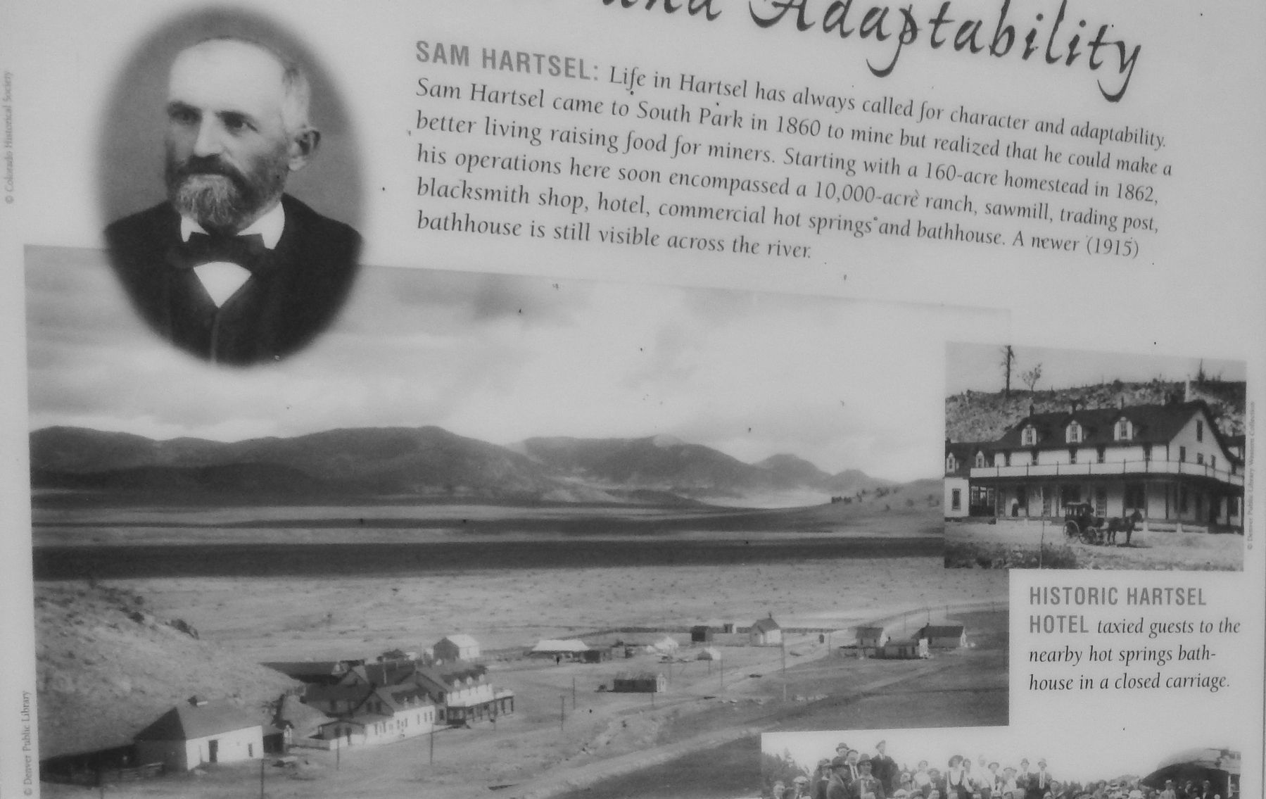 Marker Detail (<i><b>Sam Hartsel and the Hartsel Hotel</b></i>) image. Click for full size.