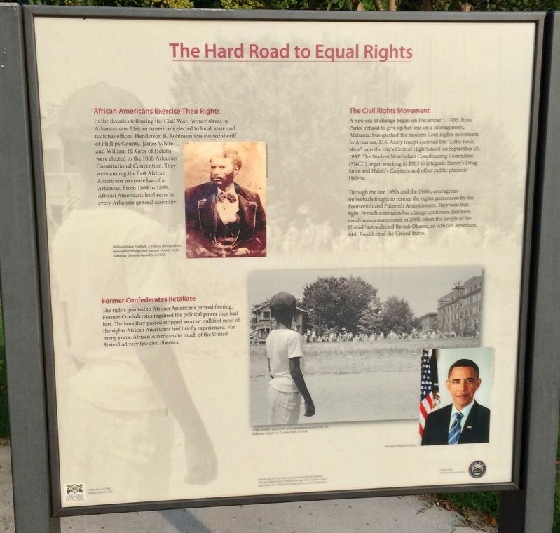 The Hard Road to Equal Rights Marker. Click for full size. The Hard Road to Equal Rights Marker image. Click for full size.