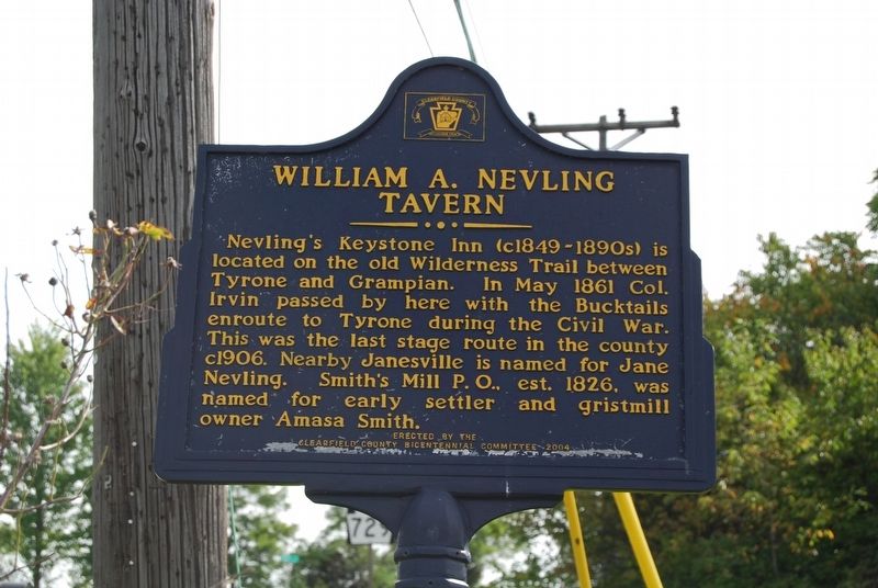 William A. Nevling Tavern Marker image. Click for full size.