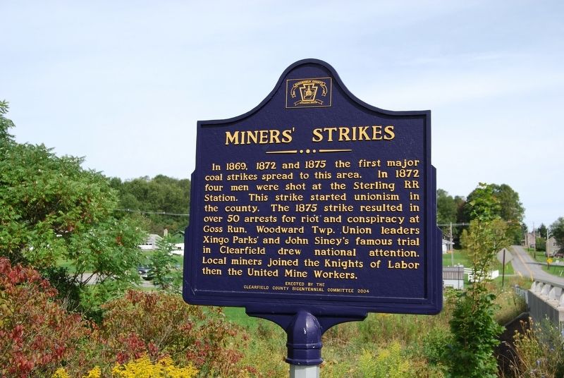 Miners' Strikes Marker image. Click for full size.