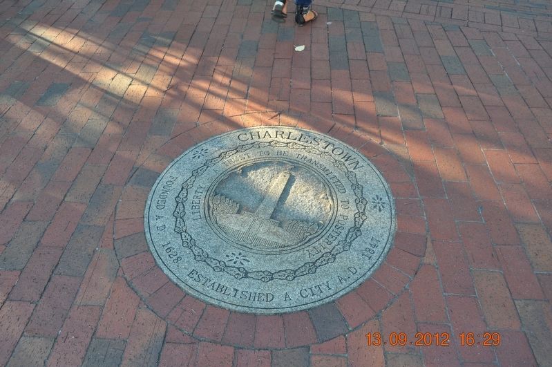 Charlestown Founded A.D. 1628 - Established a City A.D. 1847 image. Click for full size.