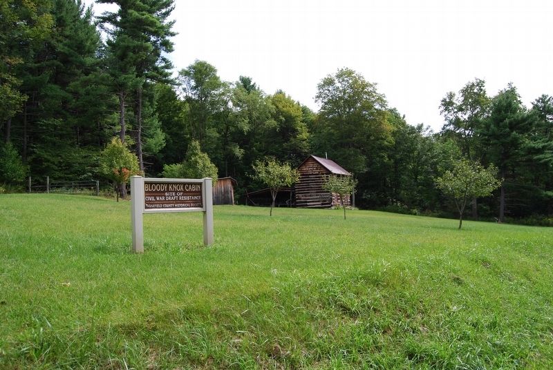 Bloody Knox Cabin Sign. Click for full size. Bloody Knox Cabin Sign image. Click for full size.