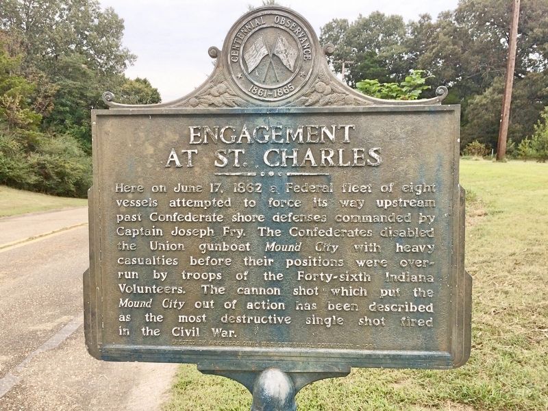 Engagement at St. Charles Marker (before refurbishment) image. Click for full size.