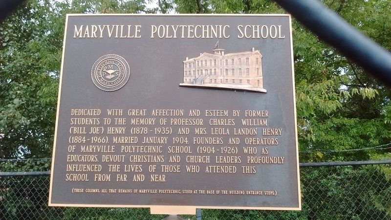 Maryville Polytechnic School Marker image. Click for full size.
