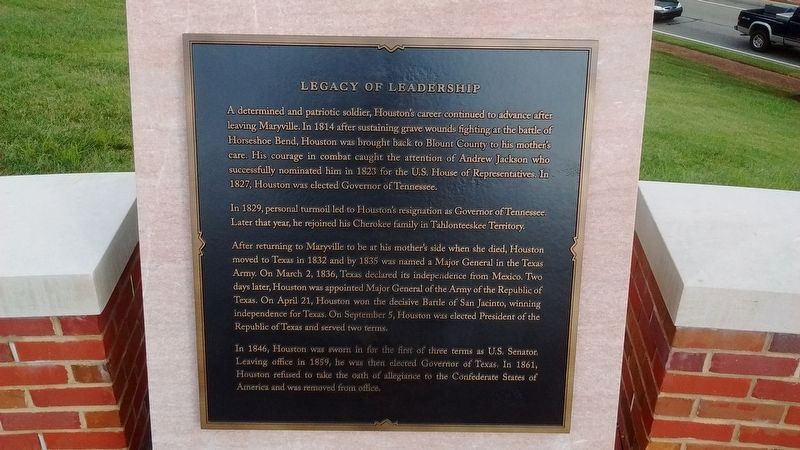 Sam Houston Statue - Legacy of Leadership image. Click for full size.