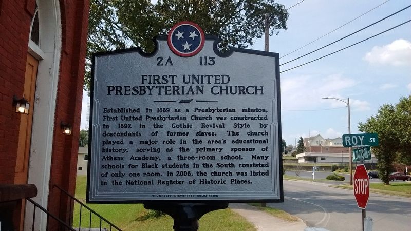 First United Presbyterian Church Marker. Click for full size. First United Presbyterian Church Marker image. Click for full size.