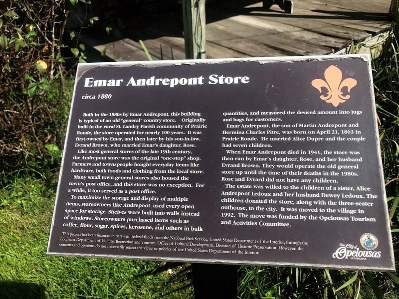 Emar Andrepont Store Marker. Click for full size. Emar Andrepont Store Marker image. Click for full size.