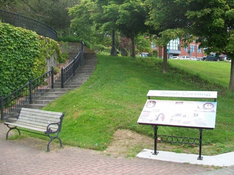 Sarah Corning Marker. Click for full size. Sarah Corning Marker image. Click for full size.