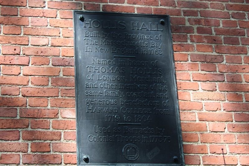 Hollis Hall Marker image. Click for full size.